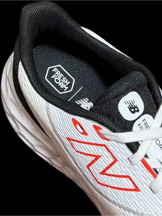 New Balance Arishi V4 Men\'s Fresh Foam Runners- White/Black/Neo Flame Size 10.5 main image 11